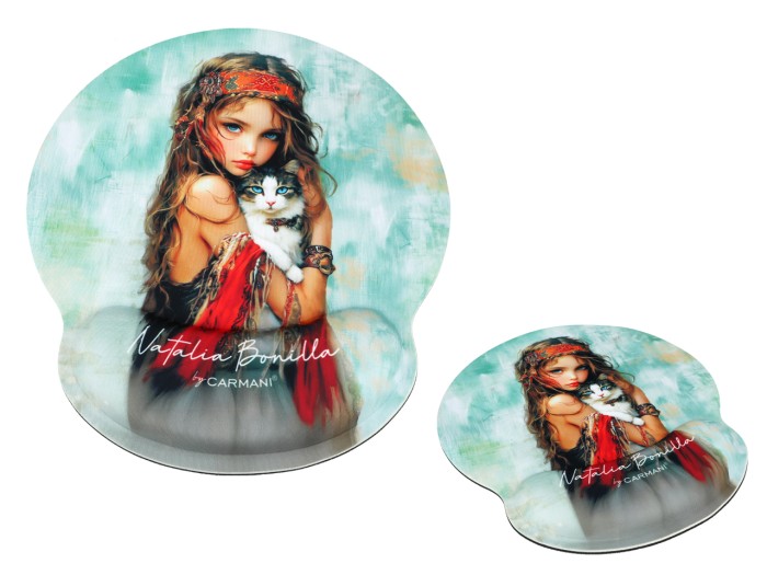 Carmani, podkładka pod mysz komputerową z poduszką na nadgarstek - N. BONILLA