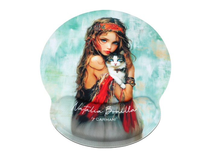 Carmani, podkładka pod mysz komputerową z poduszką na nadgarstek - N. BONILLA