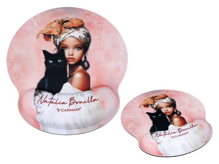 Carmani, podkładka pod mysz komputerową z poduszką na nadgarstek - N. BONILLA