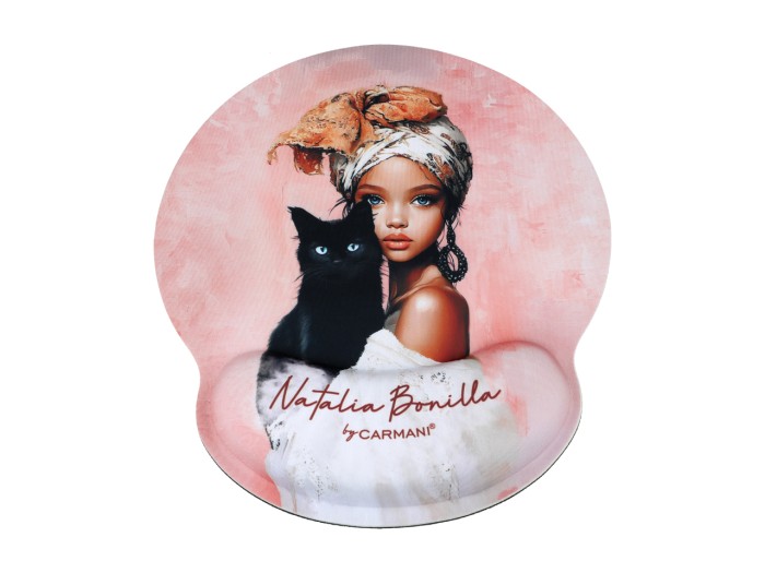 Carmani, podkładka pod mysz komputerową z poduszką na nadgarstek - N. BONILLA