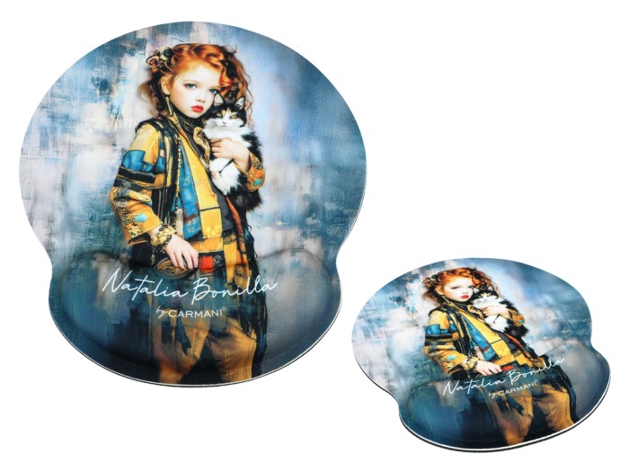 Carmani, podkładka pod mysz komputerową z poduszką na nadgarstek - N. BONILLA