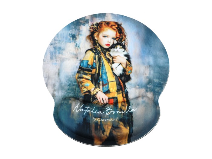 Carmani, podkładka pod mysz komputerową z poduszką na nadgarstek - N. BONILLA