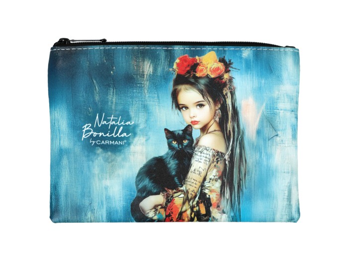 Carmani, kosmetyczka 21x15cm - N. BONILLA/Kocie opowieści Luny i Mii