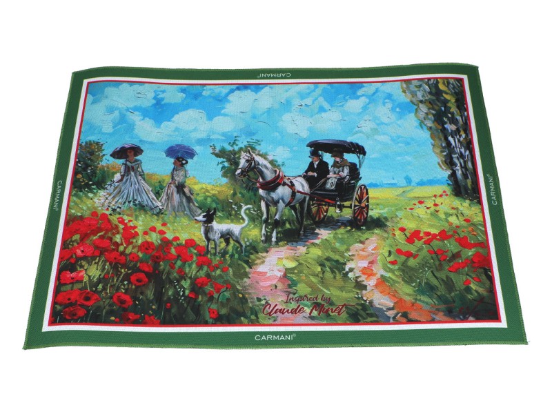 Carmani, 4x podkładka na stół z tw. sztucznego 40x30cm - inspiracja CLAUDE MONET