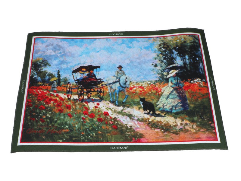 Carmani, 4x podkładka na stół z tw. sztucznego 40x30cm - inspiracja CLAUDE MONET