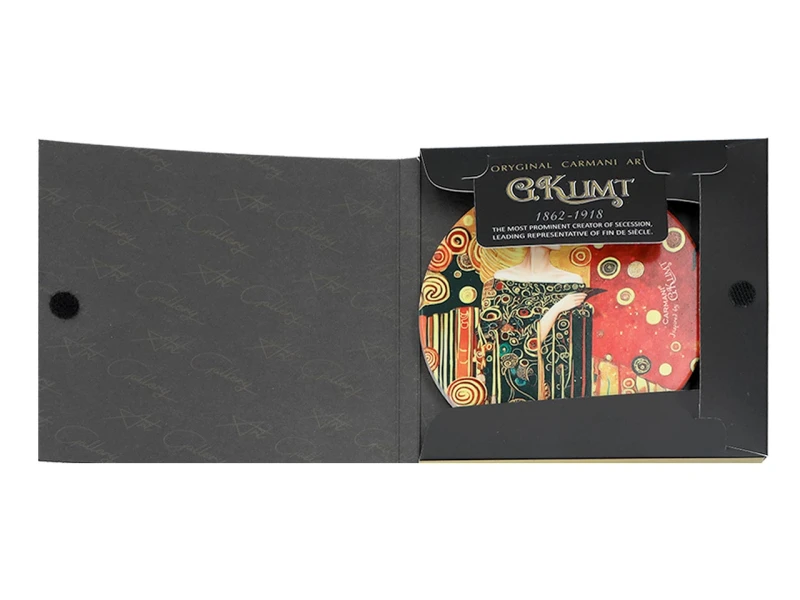Carmani, podkładka ceramiczna pod kubek, okrągła -  motyw inspirowany G. KLIMT