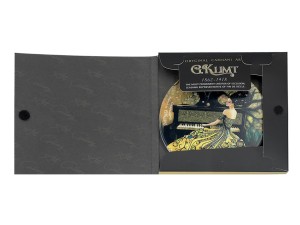 Carmani, podkładka ceramiczna pod kubek, okrągła -  motyw inspirowany G. KLIMT