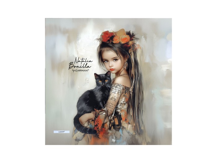 Carmani, chusta z taminy szlachetnej - N. BONILLA,/Kocie opowieści Luny