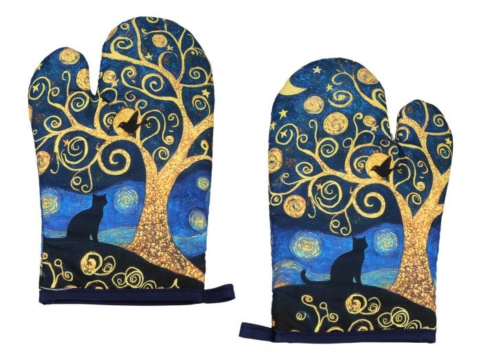 Carmani, kpl. Łapka i rękawica kuchenna - Inspirowane malarstwem VAN GOGH