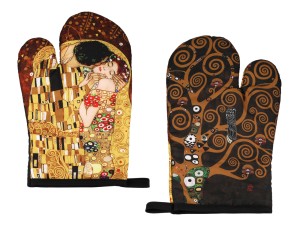 Carmani, kpl. Łapka i rękawica kuchenna - KLIMT/Pocałunek i Drzewo życia