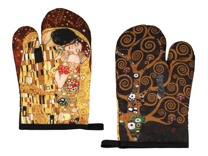 Carmani, kpl. Łapka i rękawica kuchenna - KLIMT/Pocałunek i Drzewo życia