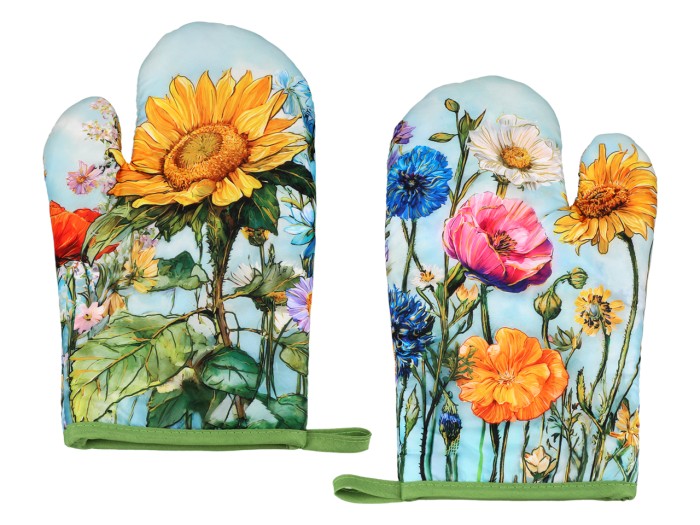 Carmani, kpl. Łapka i rękawica kuchenna - LAURA LOZANO/Kwiaty polne