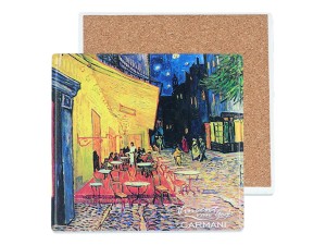 Carmani, podkładka ceramiczna pod kubek - VAN GOGH/Taras kawiarni w nocy