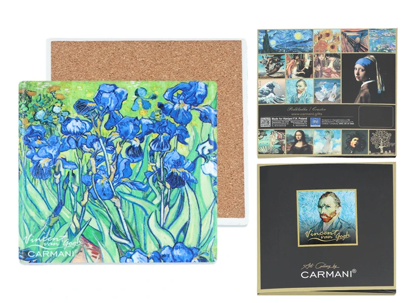 Carmani, podkładka ceramiczna pod kubek - VAN GOGH/Irysy