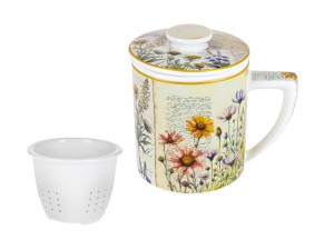 Carmani, kubek z zaparzaczem i przykrywką 400ml - LAURA LOZANO/Herbal Harmony