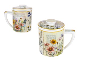 Carmani, kubek z zaparzaczem i przykrywką 400ml - LAURA LOZANO/Herbal Harmony