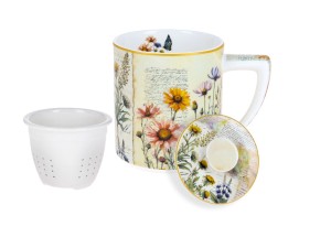 Carmani, kubek z zaparzaczem i przykrywką 400ml - LAURA LOZANO/Herbal Harmony