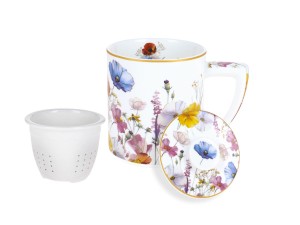Carmani, kubek z zaparzaczem i przykrywką 400ml - LAURA LOZANO/Lady`s Floral Symphony