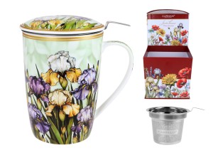 Carmani, kubek z zaparzaczem i przykrywką 600ml - LAURA LOZANO/Irysy