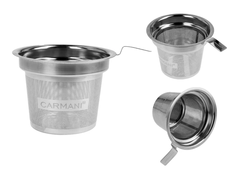 Carmani, kubek z zaparzaczem i przykrywką 600ml - LAURA LOZANO/Łąka kwietna z rumiankiem