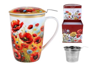 Carmani, kubek z zaparzaczem i przykrywką 600ml - LAURA LOZANO/Maki