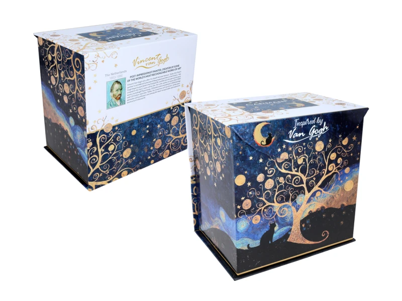 Carmani, kubek z zaparzaczem i przykrywką 600ml - motyw inspirowany malarstwem VAN GOGH'a