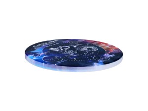 Carmani, 4x ceramiczna podkładka pod kubek, okrągła - ZNAKI ZODIAKU/Koziorożec