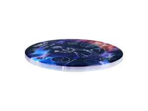 Carmani, 4x ceramiczna podkładka pod kubek, okrągła - ZNAKI ZODIAKU/Panna