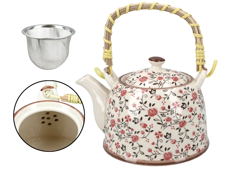 Santai, ceramiczny czajnik z zaparzaczem-sitkiem, 800ml