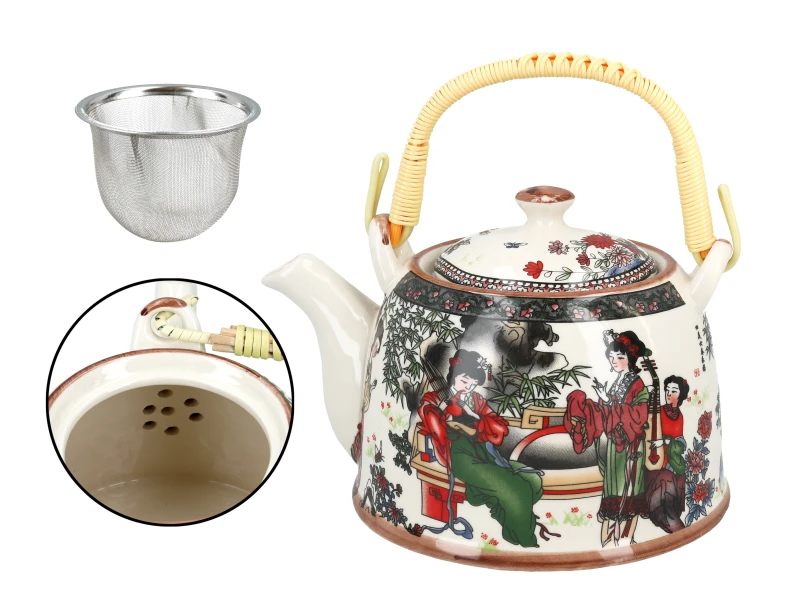 Santai, ceramiczny czajnik z zaparzaczem-sitkiem, 900ml