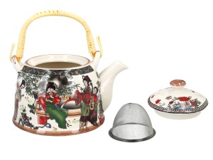 Santai, ceramiczny czajnik z zaparzaczem-sitkiem, 900ml