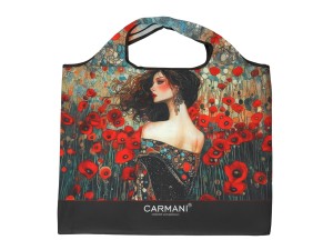 Carmani, tekstylna, składana torba na zakupy 40x70cm - LAURA LOZANO/Lady`s Floral Symphony