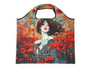 Carmani, tekstylna, składana torba na zakupy 40x70cm - LAURA LOZANO/Lady`s Floral Symphony