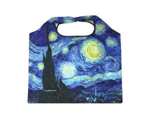 Carmani, tekstylna, składana torba na zakupy 40x70cm - VAN GOGH/Gwiaździsta Noc