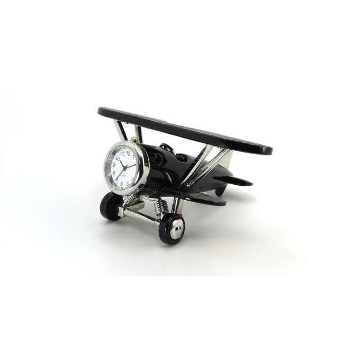 P4Y, metalowa miniaturka  z zegarkiem - SAMOLOT 2-PŁATOWY