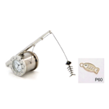 P4Y, metalowa miniaturka z zegarkiem - WĘDKA