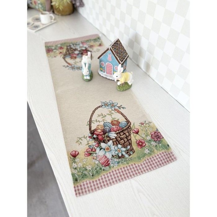 Bieżnik z tkaniny gobelinowej (tkany maszynowo) - MAGIC EASTER-37, 37x100 cm