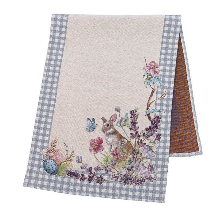 Bieżnik z tkaniny gobelinowej (tkany maszynowo) - RUNNER1248GR-45, 45x140cm