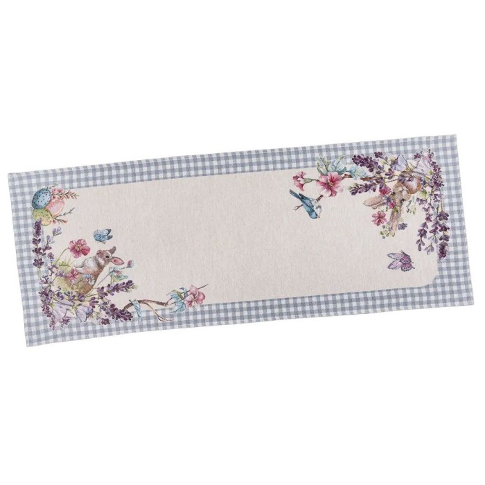 Bieżnik z tkaniny gobelinowej (tkany maszynowo) - RUNNER1248GR-45, 45x140cm