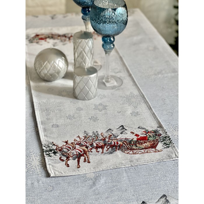 Bieżnik z tkaniny gobelinowej (tkany maszynowo) - SLED-45, 45x140 cm