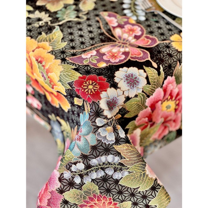 Obrus z tkaniny gobelinowej(tkany maszynowo) - JAPAN003, 137x137 cm