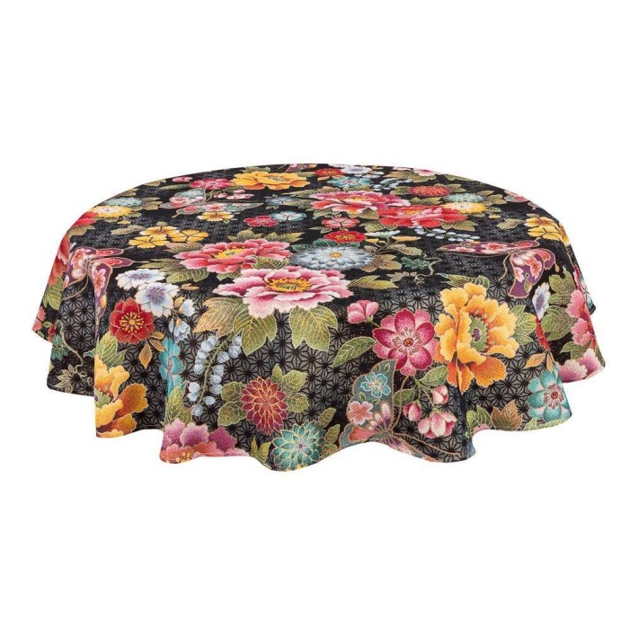 Obrus z tkaniny gobelinowej(tkany maszynowo) - JAPAN003-140D, śr.140 cm