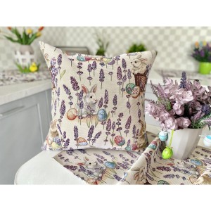 Poszewka z tkaniny gobelinowej(tkany maszynowo) - EDEN1018B-NV1, 45x45 cm