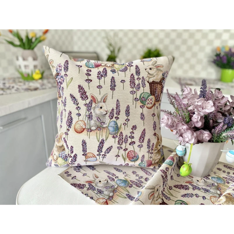 Poszewka z tkaniny gobelinowej(tkany maszynowo) - EDEN1018B-NV1, 45x45 cm