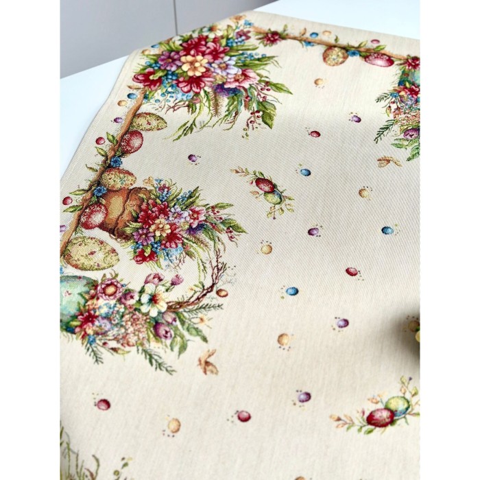 Obrus z tkaniny gobelinowej(tkany maszynowo) - DAMIRA LUREX-180 137x180 cm