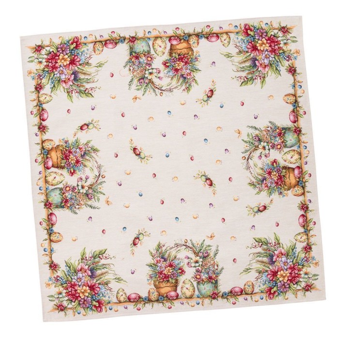 Obrus z tkaniny gobelinowej(tkany maszynowo) - DAMIRA LUREX-100 100 x100 cm