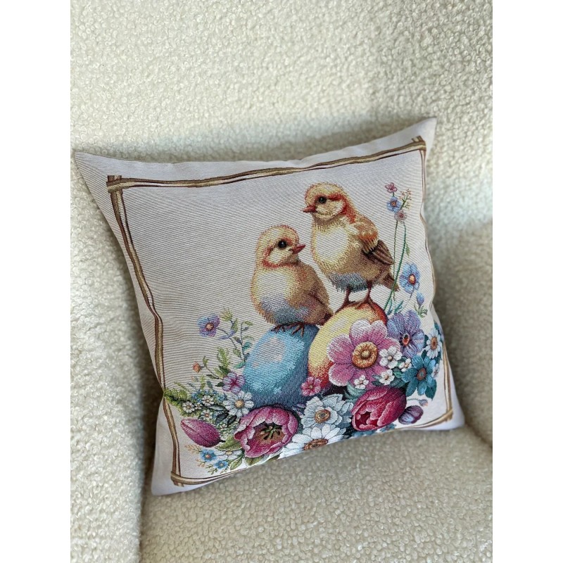 Poszewka na poduszkę z tkaniny gobelinowej(tkana maszynowo) - KISS1415NA, 45x45cm