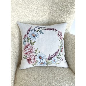 Poszewka na poduszkę z tkaniny gobelinowej(tkana maszynowo) - G-35119-NV CO3 45x45 cm