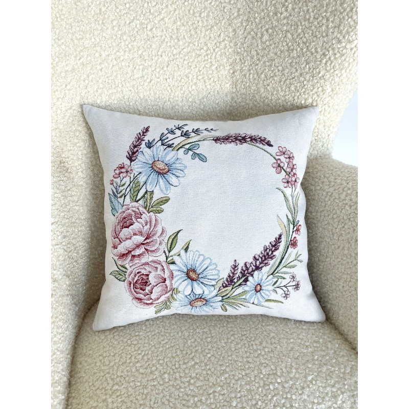 Poszewka na poduszkę z tkaniny gobelinowej(tkana maszynowo) - G-35119-NV CO3 45x45 cm