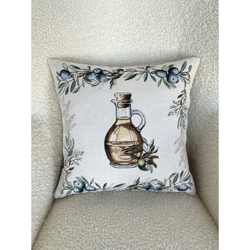 Poszewka na poduszkę z tkaniny gobelinowej(tkana maszynowo) - G-35099-NV CO2 45x45 cm